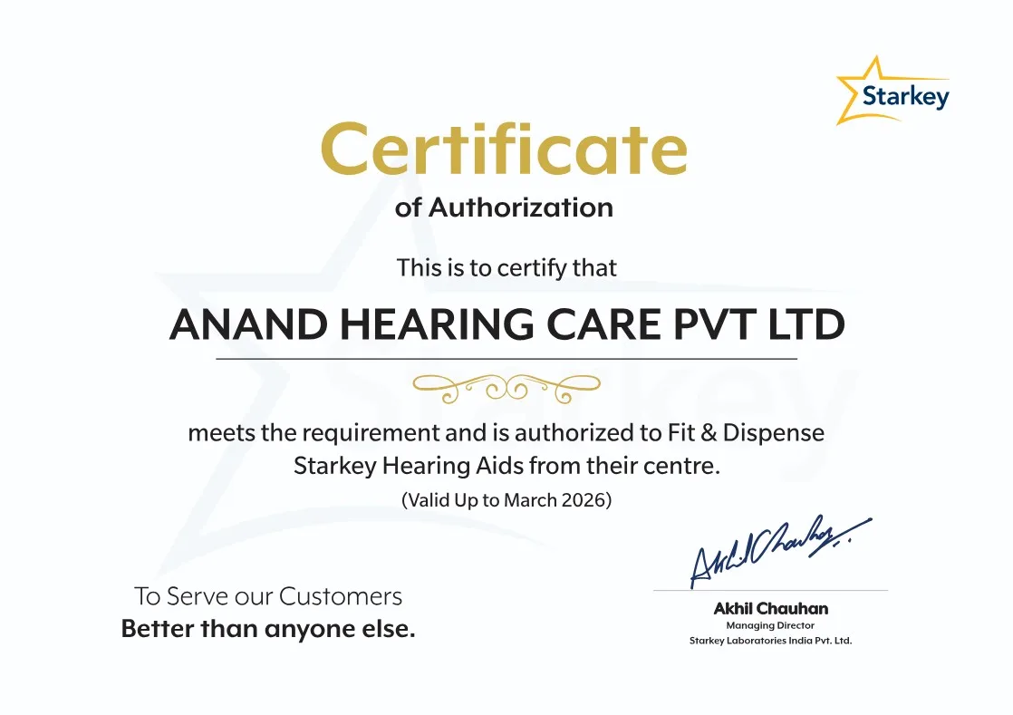 Brands certificate Starkey