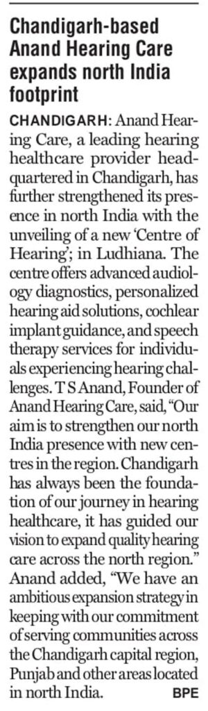 Anand Hearing Care expands north India footprint