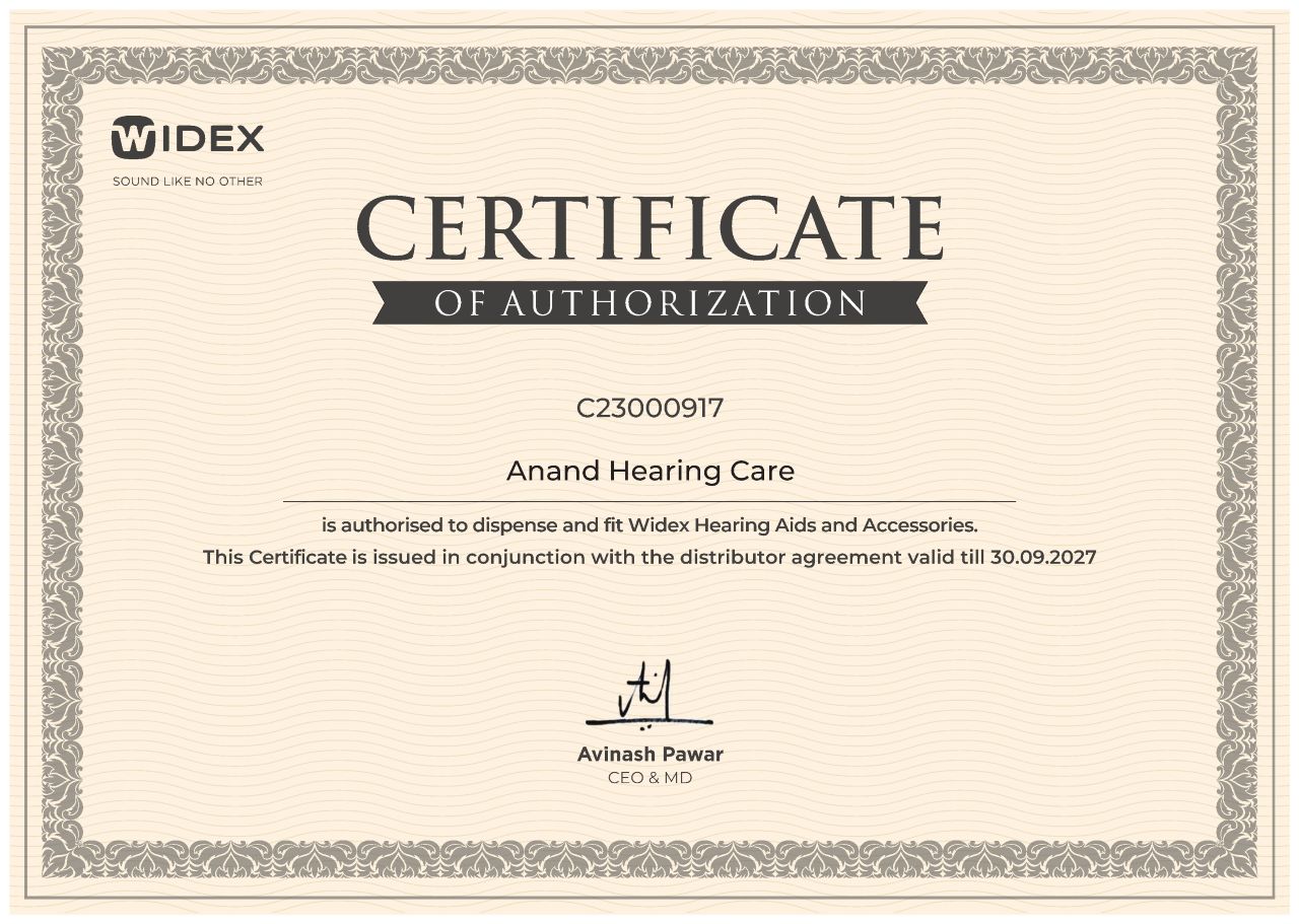 Anand Hearing Care (C23000917) – Widex
